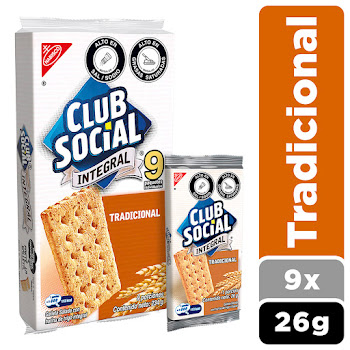 Galletas Club Social Integral Saladas 9 Paquetes x 234 gr  