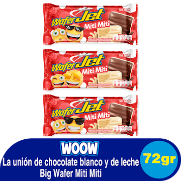 Chocolate Jet Wafer Miti Miti x 72Gr   