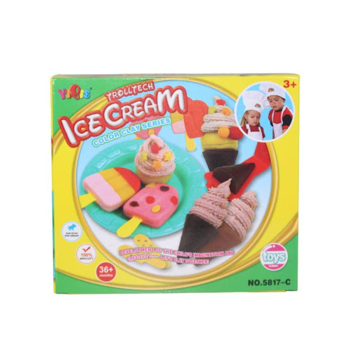 Plastilina Fabrica Helados Caja Plasticos Asociados  x 1 Este sencillo juego didáctico permite a los niños realizar diferentes combinaciones gracias a los moldes incluidos. Su diseño intuitivo fomenta la creatividad y el pensamiento lógico, brindando una ex