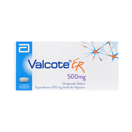 Valcote ER 500mg Tableta Caja x30tab. Abbott Divalproato Sódico