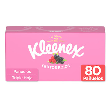 Pañuelos Faciales Kleenex Frutos Rojos x 80 und  