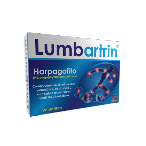 Lumbartrin con Harpagofito – 30 Cápsulas NATURAL HEALTH CAPSULAS x 1 Coadyuvante natural que apoya el alivio de molestias articulares y lumbares, favoreciendo la movilidad y el bienestar físico. Ideal como complemento en el cuidado de articulaciones y espalda.