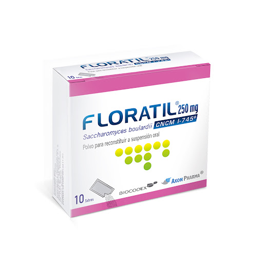 Floratil Saccharomyces boulardii 250 mg Biocodex Suspensión Oral Caja x 10 Sobres