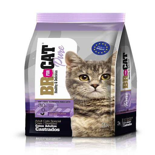 BR F CASTRADO 3 KG BR Alimento seco x 1 Alimento concentrado para gatos castrados, contiene menos calorias, lo que puede ayudar a controlar el peso de tu mascota. a pesar de que las calorias se han reducido, se mantiene el mismo gran sabor.