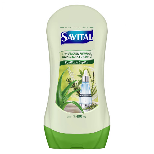 Acondicionador Savital Fusion Herbal Con Niacinamida Botella x 490 ml