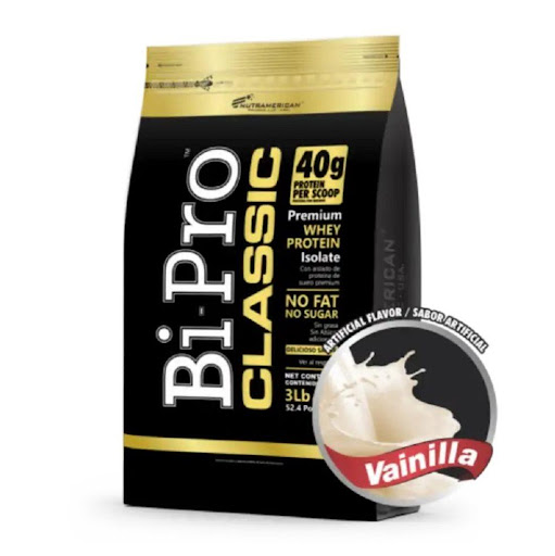 Bipro Classic Vainilla 3 lb Proteina NUTRAMERICANPHARMA Tarro x 3 Lb (1362g) Bipro Classic, es una proteína de suero de alta pureza y concentración, con mínimos niveles de grasa y lactosa.