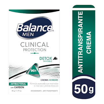 Desodorante Balance Crema Clinical Detox Invisible Hombre x 50 gr  