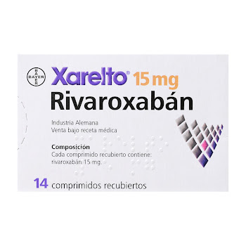 Xarelto Rivaroxabán 15 mg Bayer Caja x 14 Comprimidos  