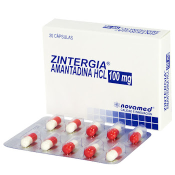 Zintergia Amantadina HCL 100 mg Novamed Caja x 20 Cápsulas  