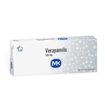 Verapamilo MK 120 mg Caja x 30 Tabletas  