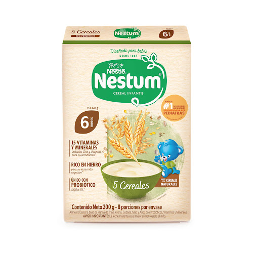 Cereal NESTUM 5 Cereales Único con Probióticos x200g                   