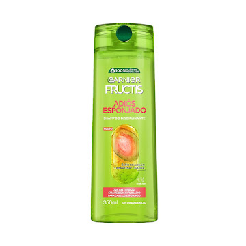 Shampoo Garnier Fructis Adiós Esponjado Para Cabello Esponjado Y Con Frizz Frasco x 350 ml  