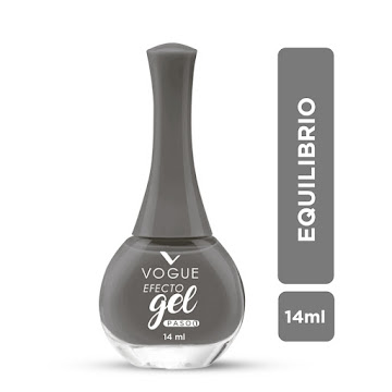 Esmalte Vogue Efecto Gel Equilibrio Gris Frasco x 14 ml  