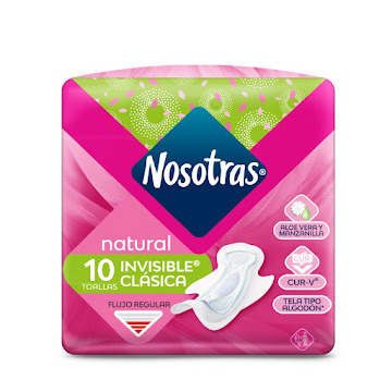 //Toallas Nosotras Natural Invisible Clásica x 10 und  