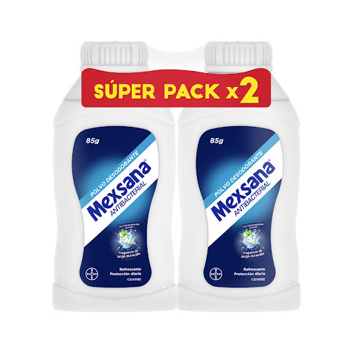 Talco Mexsana Antibacterial 2 Frascos x 85 gr