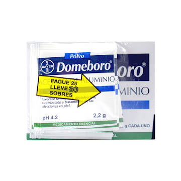Domeboro Acetato De Aluminio 2.2 g Polvo Bayer x 30 sobres  