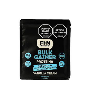 Proteína En Polvo Bulk Gainer FHN Sabor Vainilla Sachet x 23 gr  