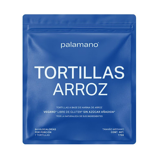 Tortillas de Arroz  Palamano Tamaño M x 7 und Las tortillas de arroz son una opción ligera y versátil para acompañar tus comidas diarias. De sabor neutro y textura suave, funcionan perfectamente en tacos, wraps y preparaciones dulces o saladas. U