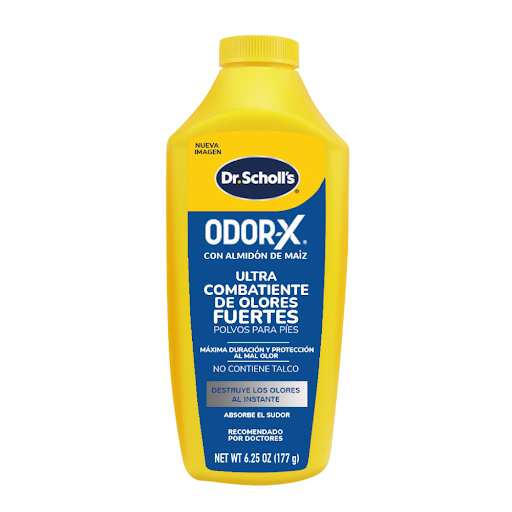 Talco Desodorante para Pies Dr. Scholl´s con Almidón de Maíz Odor-X Frasco x 177 gr