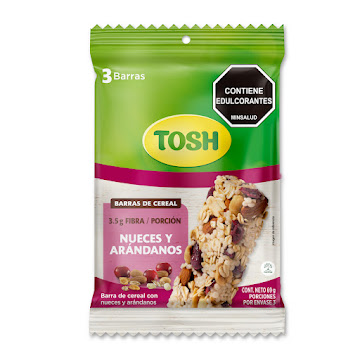 Barra Tosh Arándanos Y Nueces 69 gr x 3 und  