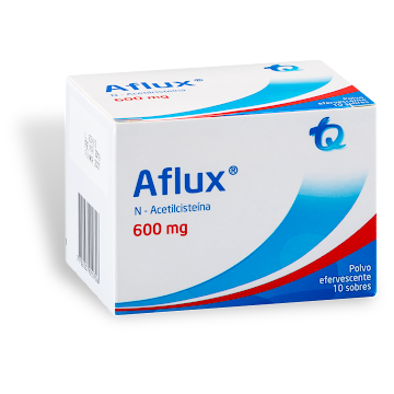 AFLUX 600mg Granulado   Efervescente x10Sob TQ N-Acetilcisteína          