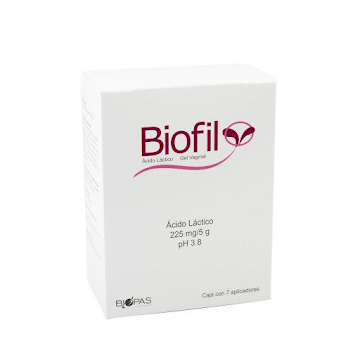 Biofil Ácido Láctico 225mg/5g Biopas Gel Vaginal Frasco x 7 Aplicadores  