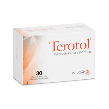Terotol Tolterodina L-tartrato 4 mg Procaps Caja x 30 Cápsulas  