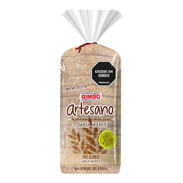 Pan Blanco Bimbo Artesano Con Masa Madre Bolsa x 500 gr  