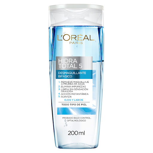 Agua Micelar Desmaquillante Loréal Paris Bifásico Hidra Total 5 x 200 ml