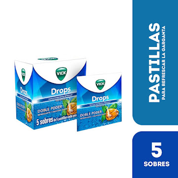 //Vick Drops Mentol Sobres Caja X5Sob. P&G Alkanfor                       