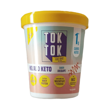 Helado Tok Tok Keto  Arequipe Sin Azúcar Vaso x 315 gr 