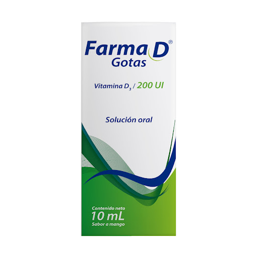 Farma D Gotas Vitamina D3 200UI Sabor a Mango Farma de Colombia Frasco x 10 ml