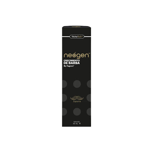 Tratamiento Neogen Crecimiento de Barba Fagron Espumero 50 ML NEOGEN ESPUMERO x 50 ML Elaborado con Trichoxidil ™ activo de origen natural, que estimula factores de crecimiento que promueven el engrosamiento y alargamiento de los vellos faciales. Adicionalmente contiene Trichotech™, te