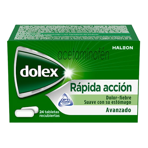 Dolex Avanzado   Acetaminofen 500mg Haleon Caja x 24 Tabletas