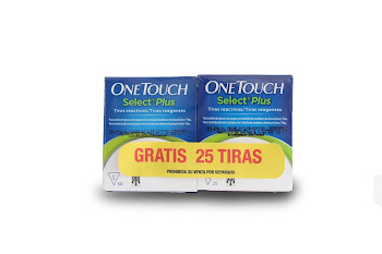 Tiras Reactivas Onetouch Select Plus Caja x 50 und + Caja x 25 Tiras  