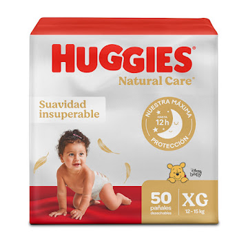Pañales Huggies Natural Care Etapa 4/XG x 50 und  