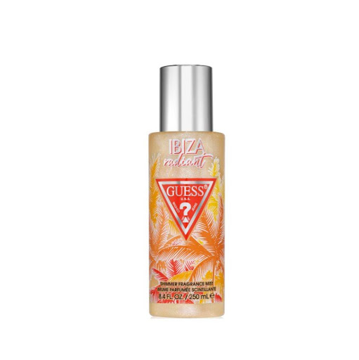 Body Mist Guess Destination Ibiza Radiant Shimmer Splash 250ML  GUESS caja x 1 Sumérgete en la cautivadora atracción de Guess Ibiza Radiant Shimmer. Este fascinante spray de perfume, creado por la reconocida casa de diseño Guess, está diseñado para elevar tu espíritu y dejar una
