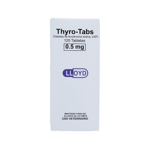 THYRO-TABS 0,5 MG 120 TABLETA THYRO-TABS  x 120 Primera y única marca de Levotiroxina canina aprobada por la FDA. La levotiroxina T4 es una hormona tiroidea que circula de forma natural y que es producida por la glándula tiroides canina. La levotir