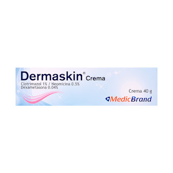 **Dermaskin Crema Clotrimazol 1%/Neomicina 0.5%/Dexametasona 0.04% Tubo x40 gr  