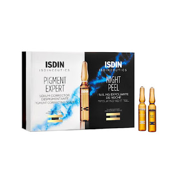 Sérum Isdin Corrector Despigmentante De Día Y Sérum Night Peel Exfoliante Pigment Expert Caja x 20 Ampolletas  