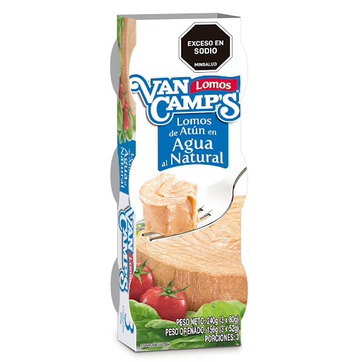 Atún Van Camps Lomitos En Agua 80 gr x 3 und