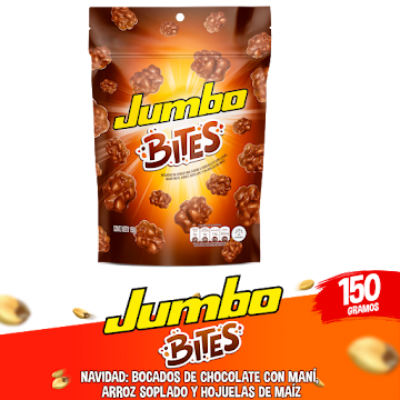 Chocolate Jumbo Bites   Doypack x 150Gr 