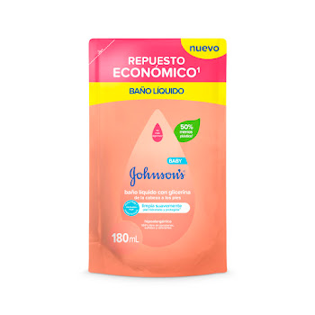 Refil Baño Líquido Johnsons Baby Cabeza A Pies Bolsa x 180 ml  