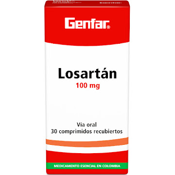 Losartán Genfar 100 mg Caja x 30 Comprimidos  