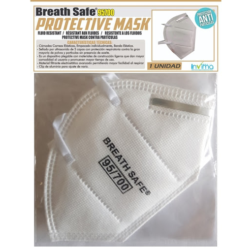 Tapabocas Breath Safe 95/700 Contra Particulas x 1 und