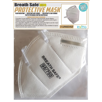 Tapabocas Breath Safe 95/700 Contra Particulas x 1 und  