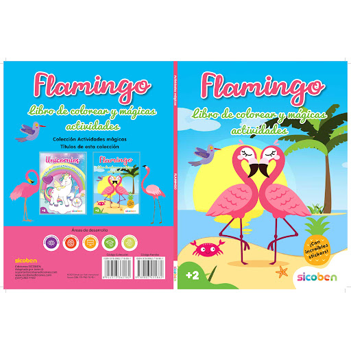Libro Infantil Siscoben Para Colorear Flamingos x 1 und