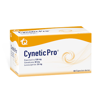 Cynetic Pro Pancreatina + Simeticona + Levosulpiride 150mg/80mg/25mg Tecnoquimicas Caja x 60 Cápsula  