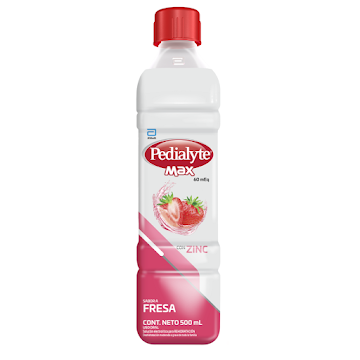 Suero Rehidratante Pedialyte Max 60 Fresa Frasco x 500 ml  
