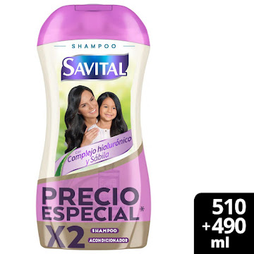 Shampoo Savital   Hialurónico + Acondicionador Hialurónico Pack x 2 und  